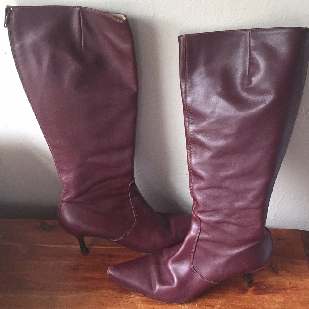J Crew High Leather Boots - 9.5